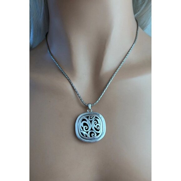 Brighton Spin Master Silver and Gold Toned Reversible Necklace - Picture 2 of 6